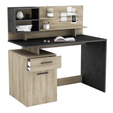 Schreibtisch >Malicia< in Kronberg Eiche/sidewalk - 122x120x58 (BxHxT)