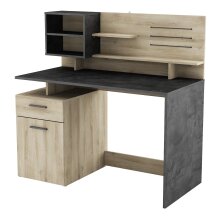 Schreibtisch >Malicia< in Kronberg Eiche/sidewalk - 122x120x58 (BxHxT)
