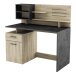 Schreibtisch >Malicia< in Kronberg Eiche/sidewalk - 122x120x58 (BxHxT)