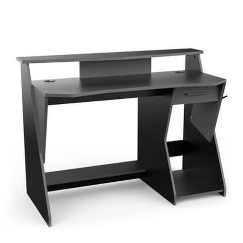 Gamingtisch >Skin< in schwarz/grau aus Holzwerkstoff - 124x90x60cm (BxHxT)