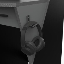 Gamingtisch >Skin< in schwarz/grau aus Holzwerkstoff - 124x90x60cm (BxHxT)