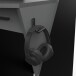 Gamingtisch >Skin< in schwarz/grau aus Holzwerkstoff - 124x90x60cm (BxHxT)