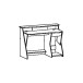 Gamingtisch >Skin< in schwarz/grau aus Holzwerkstoff - 124x90x60cm (BxHxT)