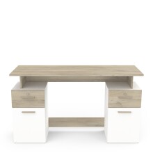Schreibtisch >Platon< in Kronber Eiche/weiss - 135x76x55 (BxHxT)