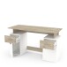 Schreibtisch >Platon< in Kronber Eiche/weiss - 135x76x55 (BxHxT)