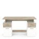 Schreibtisch >Platon< in Kronber Eiche/weiss - 135x76x55 (BxHxT)