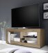 TV-Board >Belinda< in Mercure Holzstruktur / Weiss - 140x56x43cm (BxHxT)