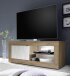 TV-Board >Belinda< in Mercure Holzstruktur / Weiss - 140x56x43cm (BxHxT)