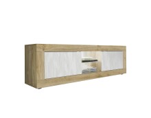 TV-Board >Belinda< in Eiche Cadiz / Weiss - 181x56x43cm (BxHxT)