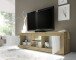 TV-Board >Belinda< in Eiche Cadiz / Weiss - 181x56x43cm (BxHxT)
