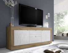 TV-Board >Belinda< in Mercure Holzstruktur / Weiss...