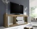 TV-Board >Belinda< in Mercure Holzstruktur / Weiss - 210x66x43cm (BxHxT)