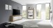 TV-Board >Belinda< in Mercure Holzstruktur / Weiss - 210x66x43cm (BxHxT)