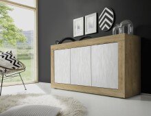 Sideboard >Belinda< in Eiche Cadiz / Weiss -...
