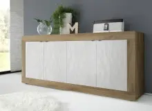 Sideboard >Belinda< in Mercure Holzstruktur / Weiss...