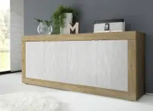 Sideboard >Belinda< in Eiche Cadiz / Weiss -...