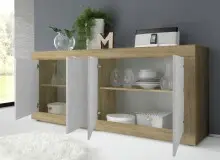 Sideboard >Belinda< in Eiche Cadiz / Weiss -...