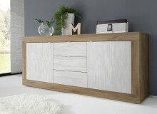 Sideboard >Belinda< in Mercure Holzstruktur / Weiss...