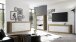 Sideboard >Belinda< in Mercure Holzstruktur / Weiss - 210x86x43cm (BxHxT)