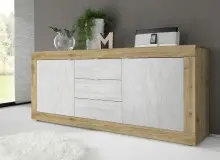 Sideboard >Belinda< in Eiche Cadiz / Weiss -...