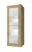 Vitrine >Belinda< in Eiche Cadiz / Weiss - 61x162x43cm (BxHxT)