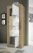 Vitrine >Belinda< in Eiche Cadiz / Weiss - 61x162x43cm (BxHxT)