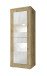Vitrine >Belinda< in Eiche Cadiz / Weiss - 61x162x43cm (BxHxT)