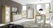 Vitrine >Belinda< in Eiche Cadiz / Weiss - 61x162x43cm (BxHxT)