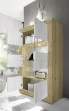 Vitrine >Belinda< in Eiche Cadiz / Weiss -...