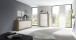 Highboard >Belinda< in Mercure Holzstruktur / Weiss - 102x162x43cm (BxHxT)