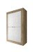 Highboard >Belinda< in Mercure Holzstruktur / Weiss - 102x162x43cm (BxHxT)