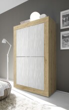 Highboard >Belinda< in Eiche Cadiz / Weiss -...