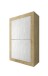 Highboard >Belinda< in Eiche Cadiz / Weiss - 102x162x43cm (BxHxT)