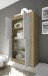 Highboard >Belinda< in Eiche Cadiz / Weiss - 102x162x43cm (BxHxT)