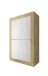 Highboard >Belinda< in Eiche Cadiz / Weiss - 102x162x43cm (BxHxT)