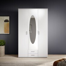 Kleiderschrank >Paul< in Weiß - 120x195x55cm (BxHxT)