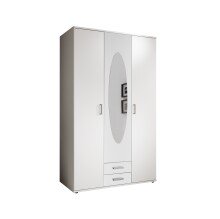 Kleiderschrank >Paul< in Weiß - 120x195x55cm (BxHxT)
