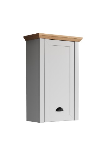 Wandhängeschrank >Landside< in Lichtgrau Melamin - 46x73x24 (BxHxT)