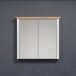 Badezimmerspiegelschrank >Landside< in Lichtgrau Melamin - 78x73x24 (BxHxT)