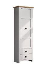 Garderobenschrank >Landside< in Lichtgrau Melamin -...