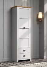 Garderobenschrank >Landside< in Lichtgrau Melamin - 65x201x41 (BxHxT)