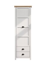 Garderobenschrank >Landside< in Lichtgrau Melamin - 65x201x41 (BxHxT)