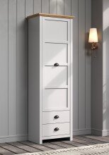 Garderobenschrank >Landside< in Lichtgrau Melamin - 65x201x41 (BxHxT)