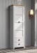 Garderobenschrank >Landside< in Lichtgrau Melamin - 65x201x41 (BxHxT)