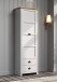 Garderobenschrank >Landside< in Lichtgrau Melamin - 65x201x41 (BxHxT)
