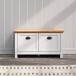 Bank >Landside< in Lichtgrau Melamin - 91x49x41 (BxHxT)
