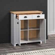 Kommode >Landside< in Lichtgrau Melamin - 91x93x41 (BxHxT)