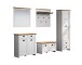 Garderoben-Set >Landside< in Lichtgrau Melamin - 267x201x41 (BxHxT)