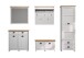 Garderoben-Set >Landside< in Lichtgrau Melamin - 267x201x41 (BxHxT)