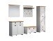 Garderoben-Set >Landside< in Lichtgrau Melamin - 267x201x41 (BxHxT)